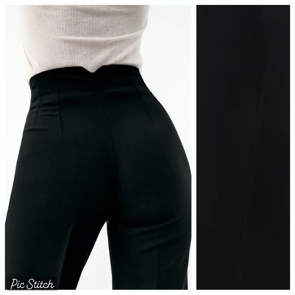 NWT. Zara Black High Waisted Pants. Size S. - Picture 5 of 11